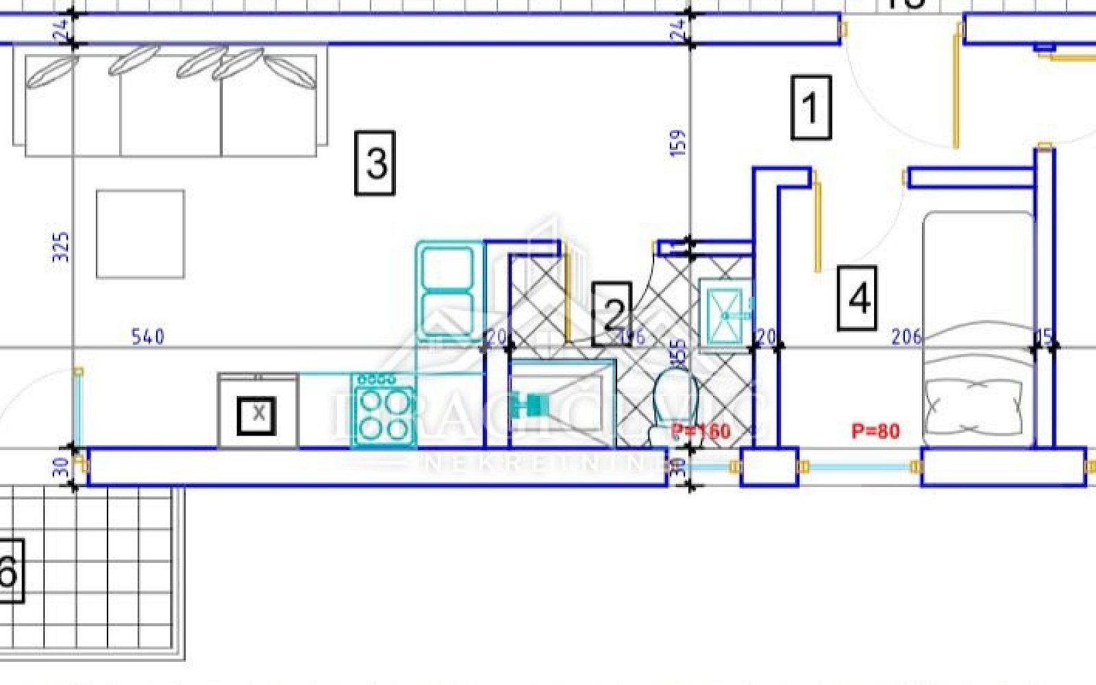 Uknjižen stan 41,27m2 dvosoban novogradnja